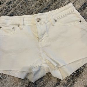 Lucky Brand cutoff white jean shorts NWT
